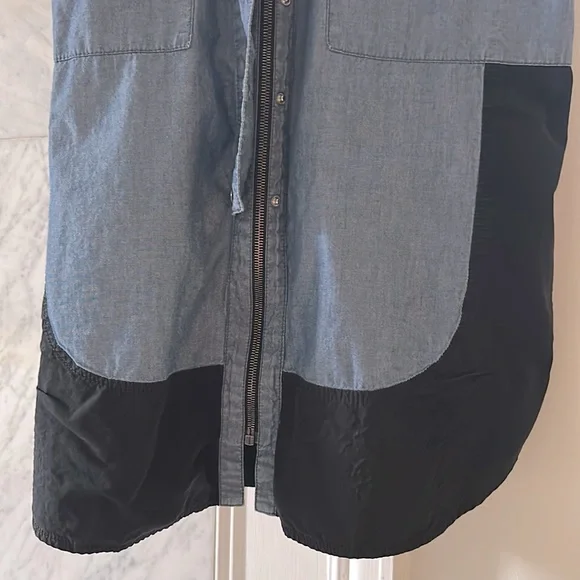 Proenza Schouler dress, size 8, 100% cotton, denim blue and black - Picture 6 of 7